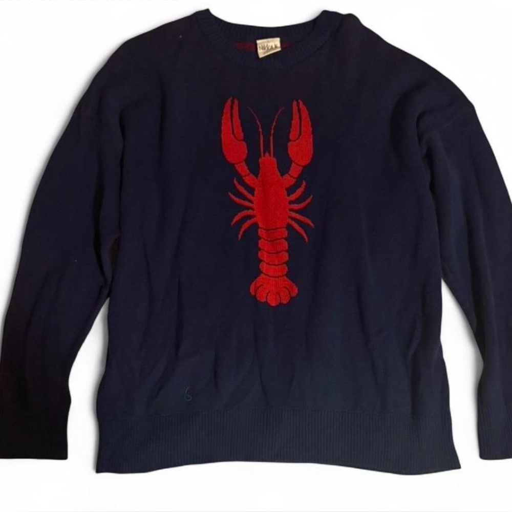 Navy Lobster Sweater